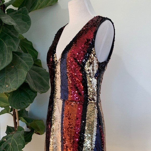 Ali & Jay Sleeveless Multicolored Sequin Dress - Picture 3 of 7